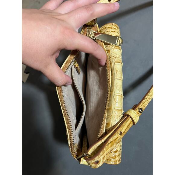 Brahmin Manhattan Melbourne Crossbody Shoulder Croc Embossed‎ Leather Bag - Picture 7 of 11